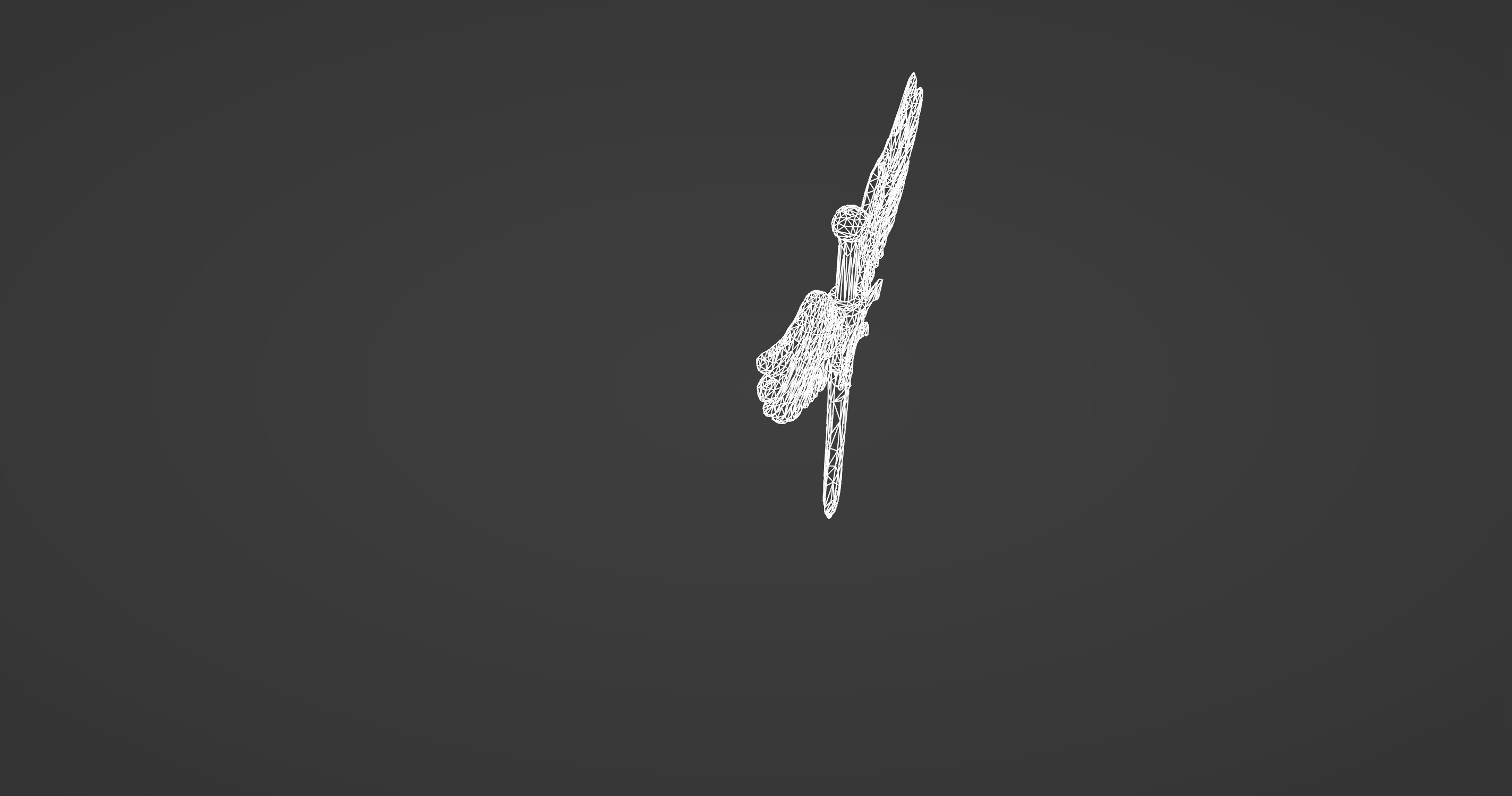 Angel Winged Sword Fantasy Weapon 3D model_2
