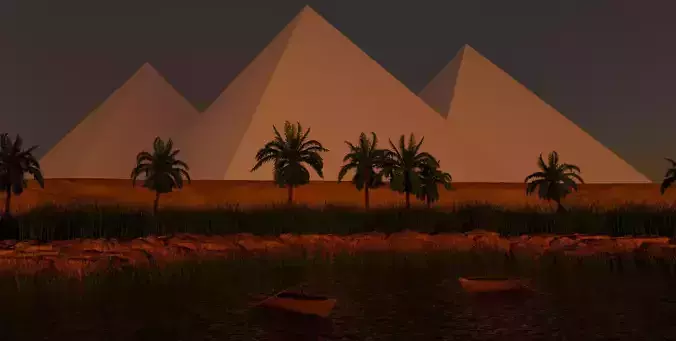 High-polly Egyptian Pyramids Pack