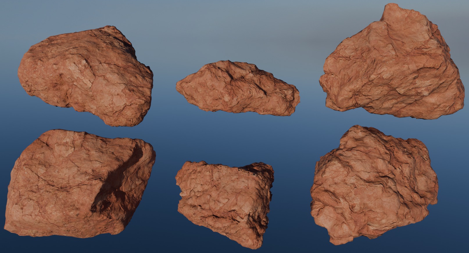 High-polly Egyptian Pyramids Pack 3D model_4