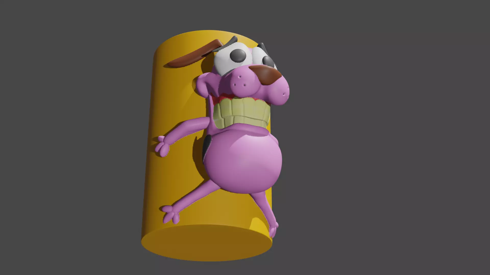 Courage the cowardly dog pen holder container 3D print model_0