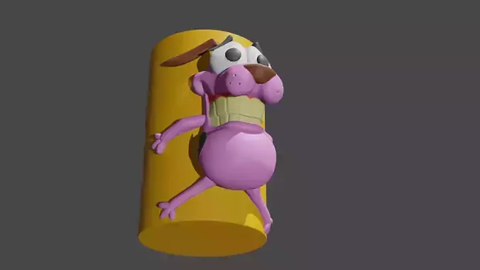 Courage the cowardly dog pen holder container 3D print model