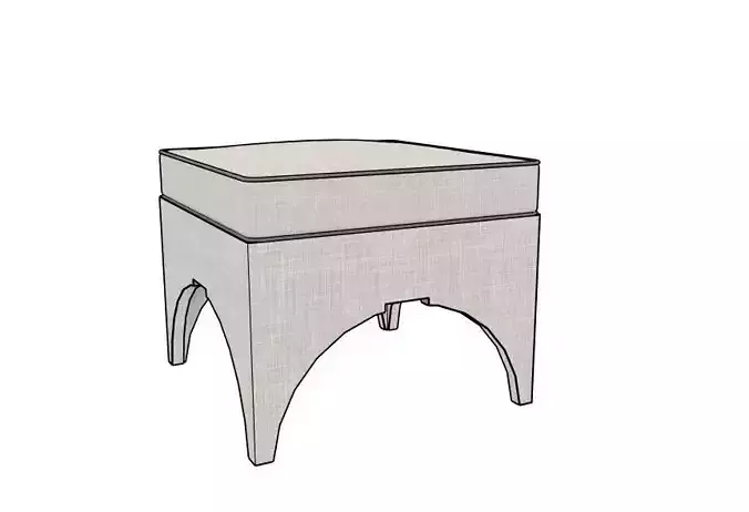 Bedford Ottoman by Oomph 3D model