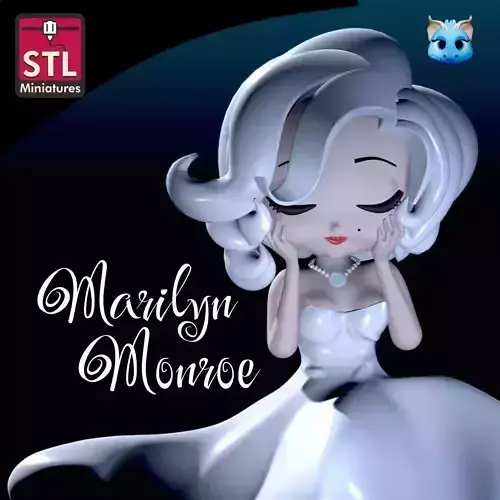 Inspired by Marilyn Monroe - Chibi Style - STL File