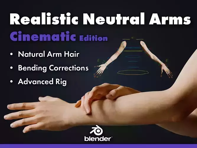 Realistic Neutral Arms - Cinematic Edition 3D model