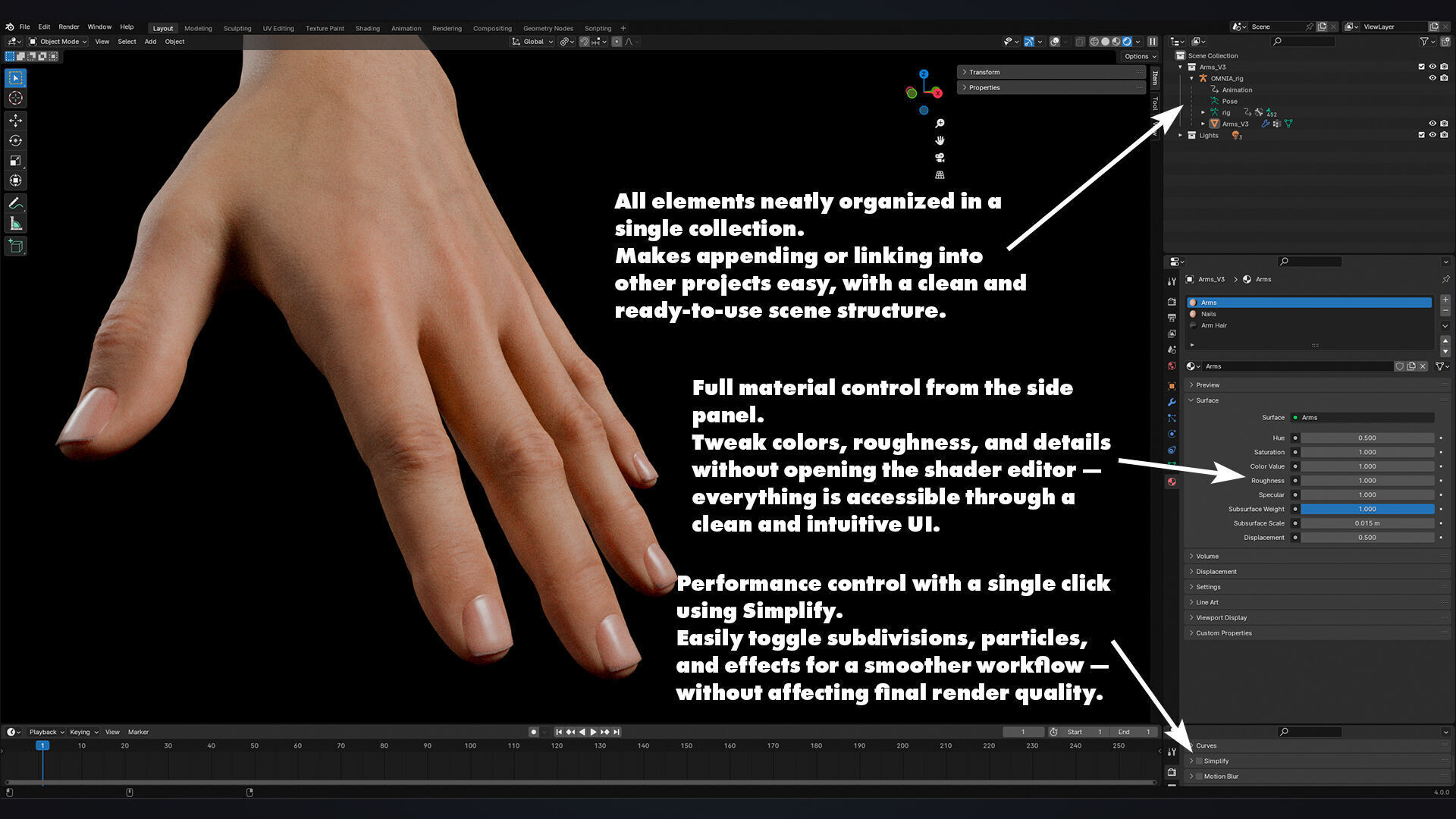 Realistic Neutral Arms - Cinematic Edition 3D model_12