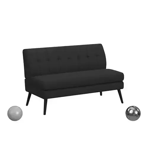 Mondy Mid-Century Modern Lace-Tufted Loveseat 