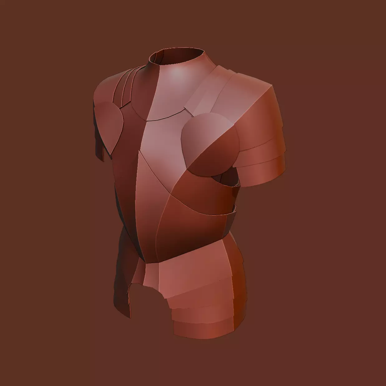gothic inspired medieval fantasy armor Free low-poly 3D model_0