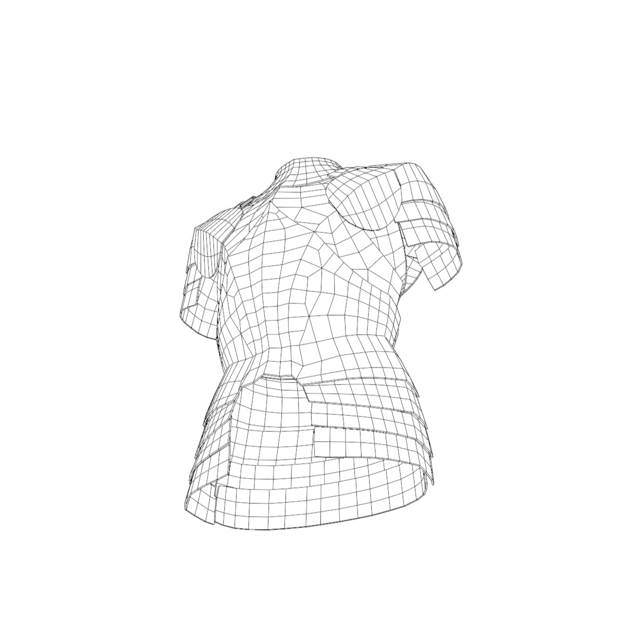 gothic inspired medieval fantasy armor Free low-poly 3D model_5