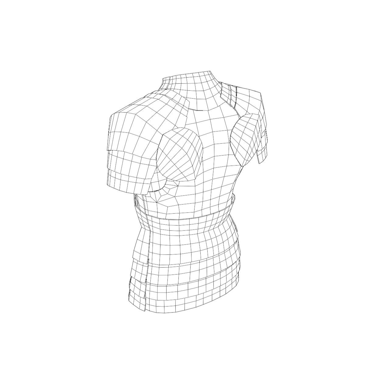 gothic inspired medieval fantasy armor Free low-poly 3D model_7