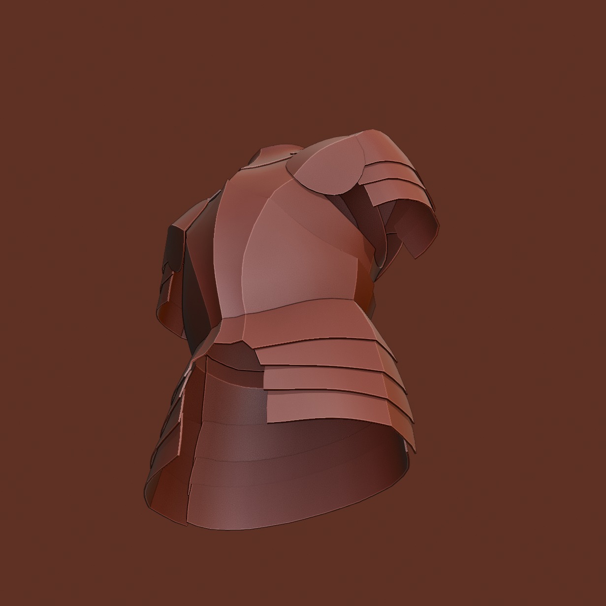 gothic inspired medieval fantasy armor Free low-poly 3D model_4