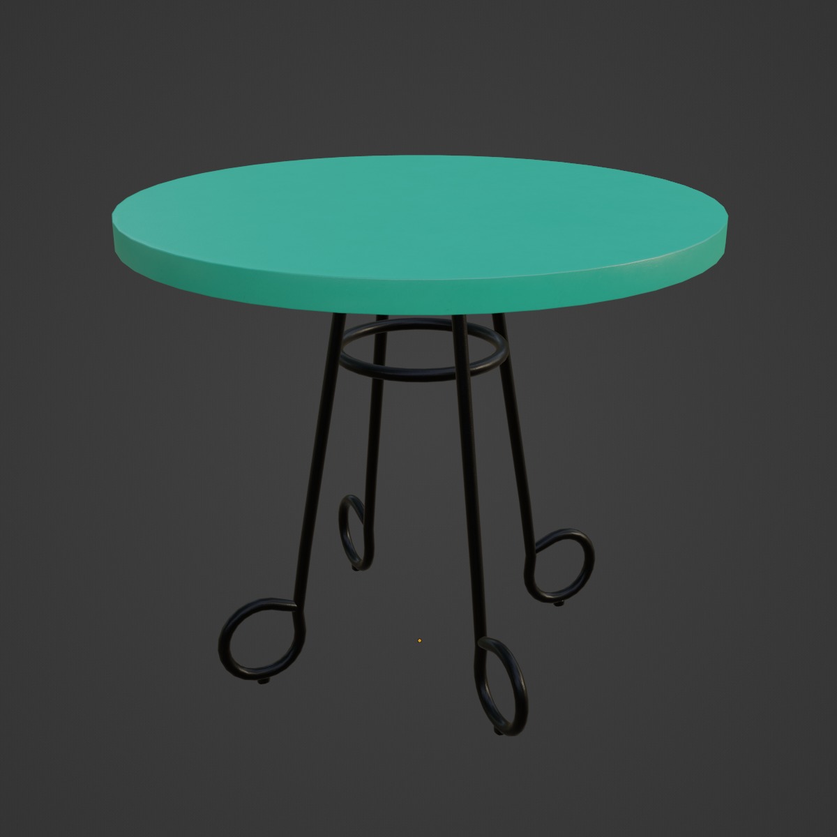 Circle Coffee Table 02 Low-poly 3D model_6