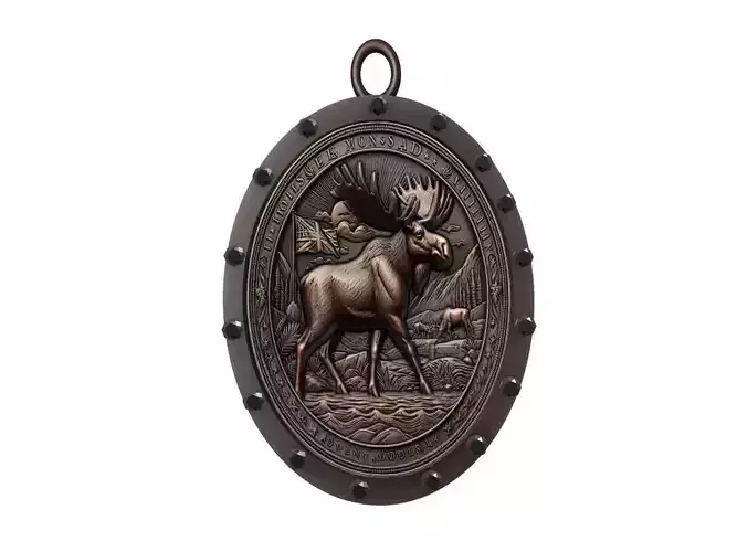 Moose Animal Pendant
