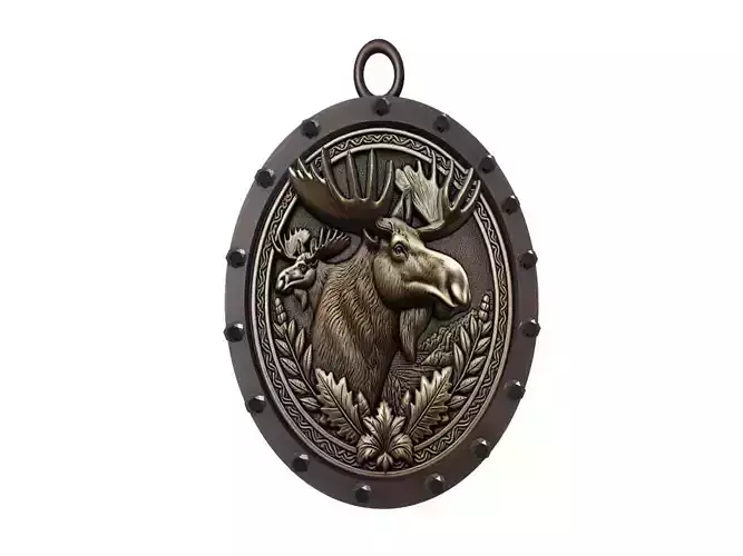 Moose Animal Pendant