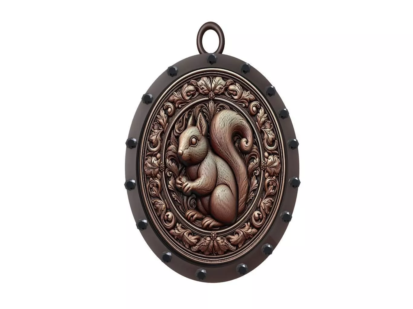Squirrel Animal Pendant 3D print model