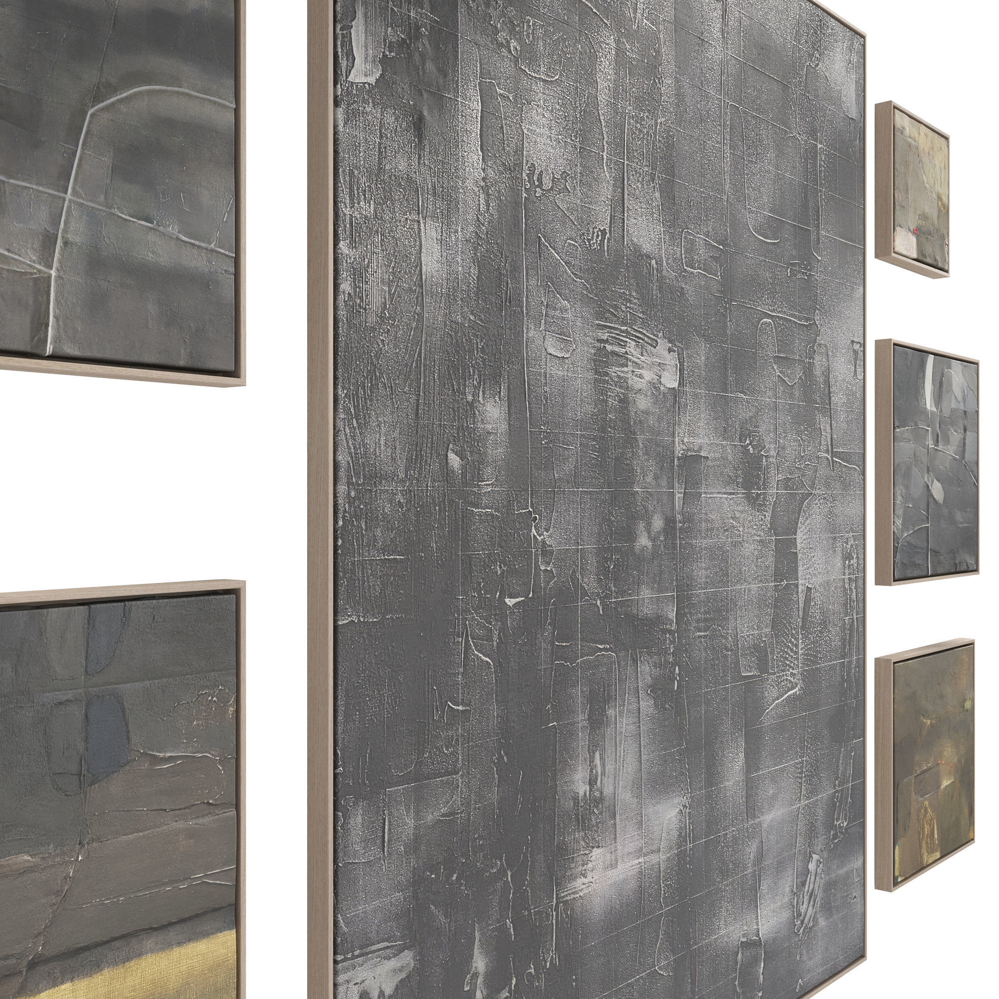 Abstract Painting Frame Set 05 3D model_4