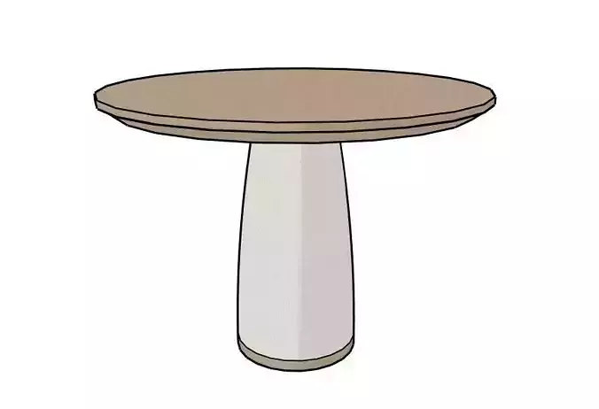 Ceramic Dining Room Table by Natan Moss Design 3D model