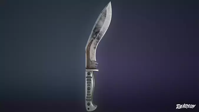 KNIVES - Knife Kukri 05 - LOW POLY Low-poly 3D model