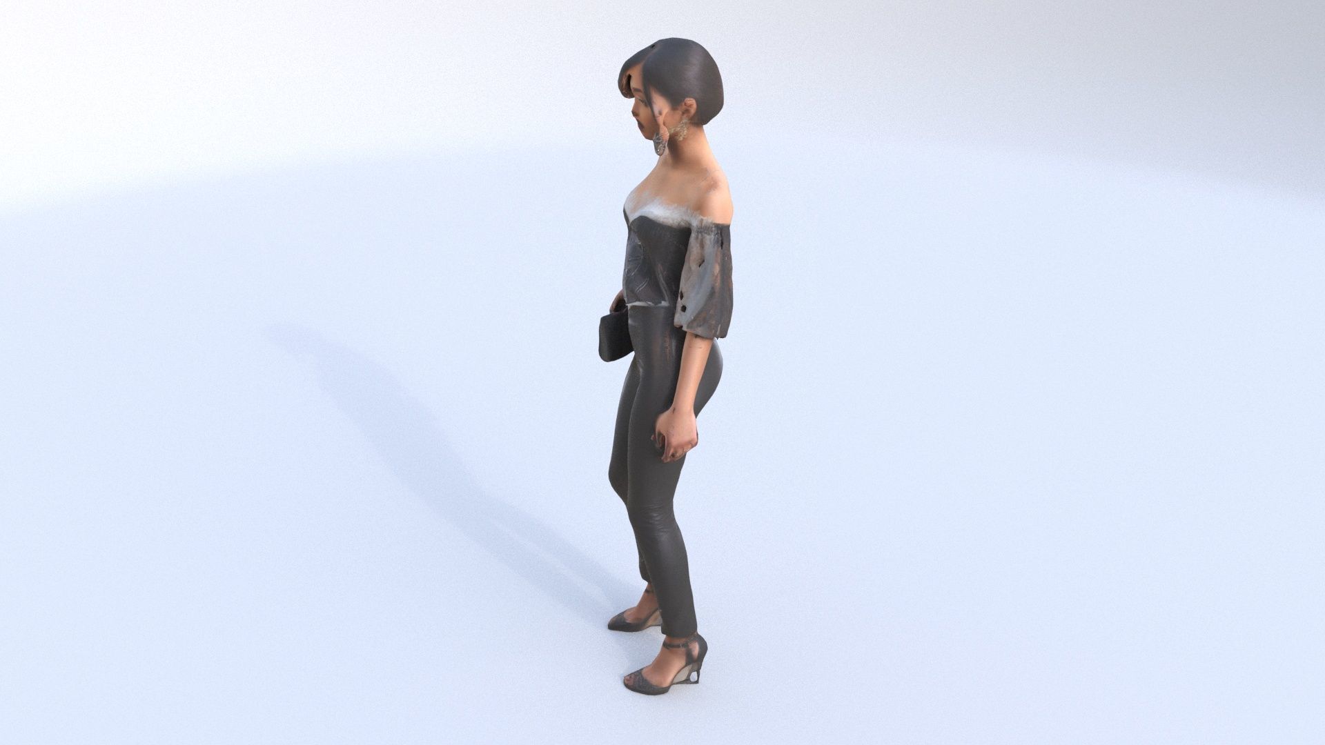woman Evening Glam 3D model_2