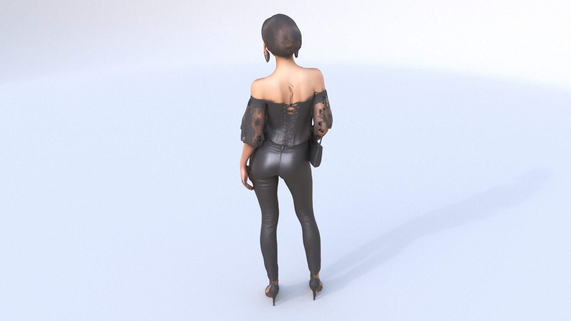 woman Evening Glam 3D model_4