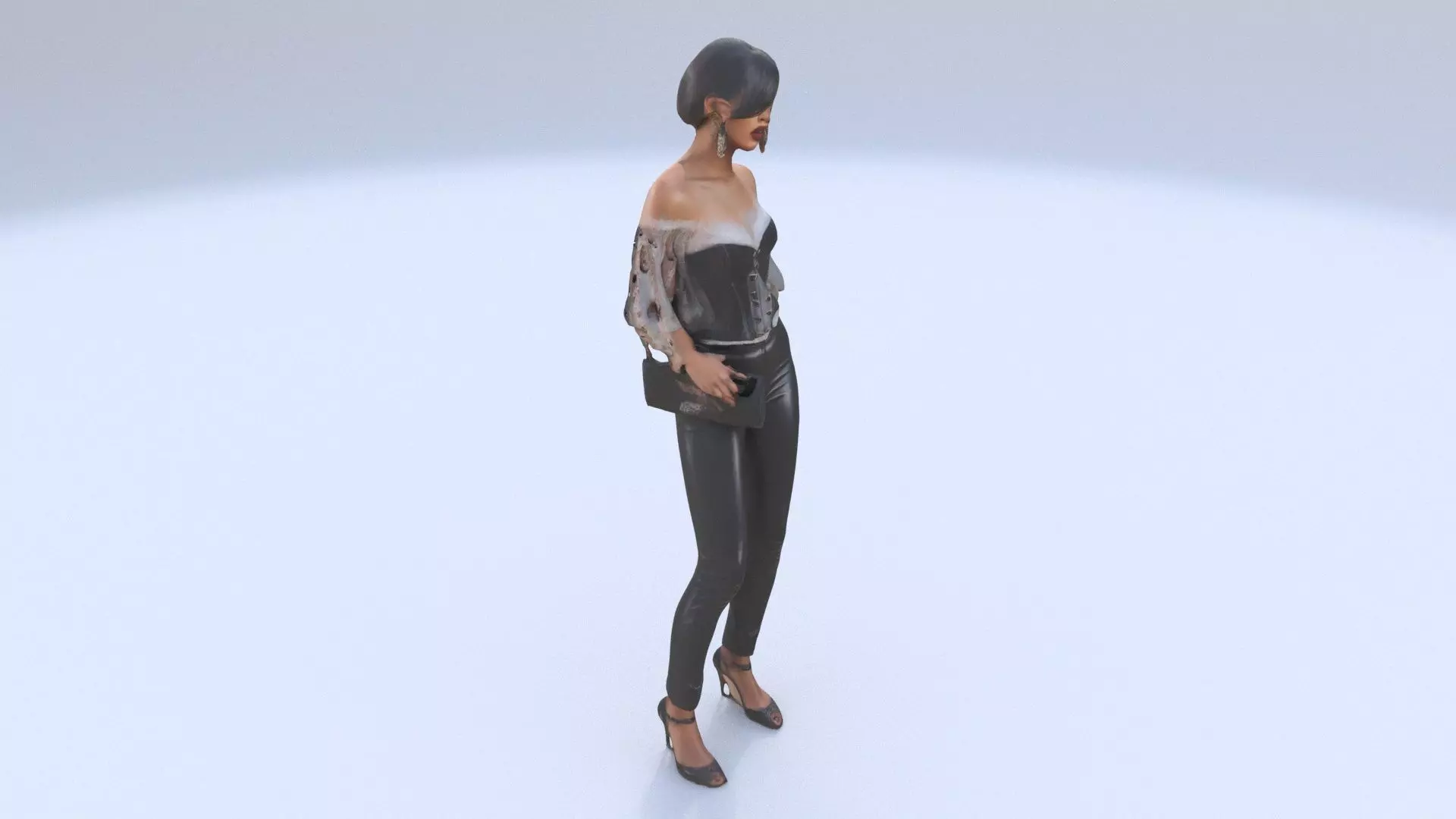 woman Evening Glam 3D model_0