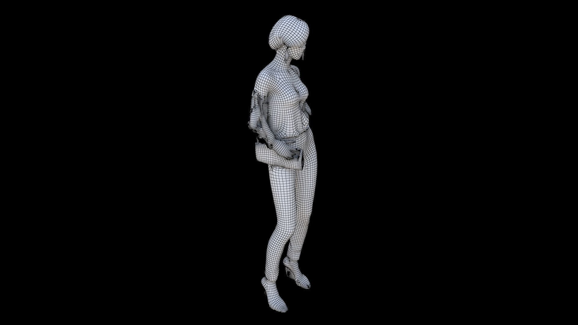 woman Evening Glam 3D model_5