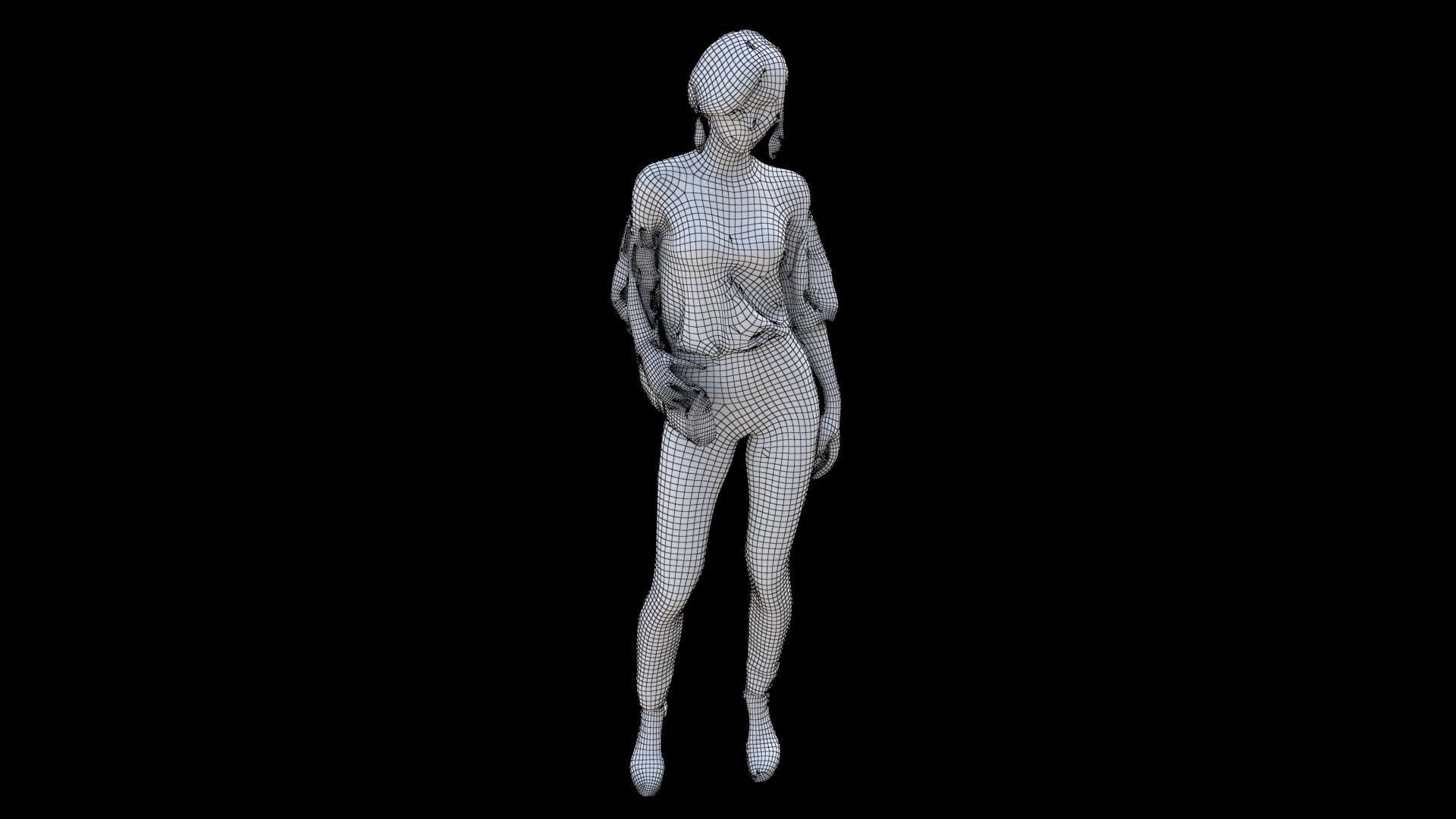 woman Evening Glam 3D model_6