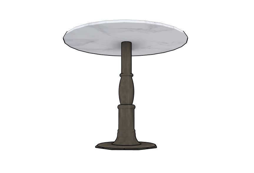 Chantilly Bistro Table by Lulu and Georgia  3D model_2