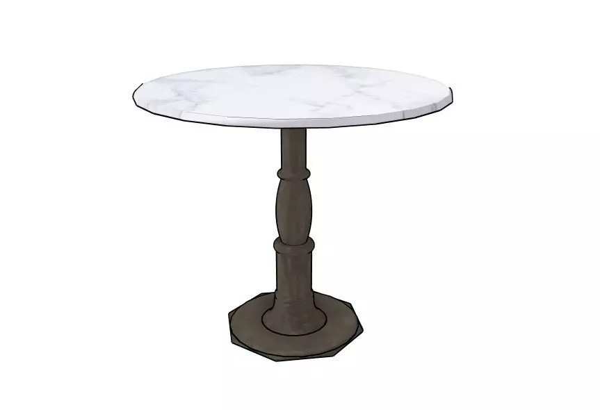 Chantilly Bistro Table by Lulu and Georgia  3D model_0