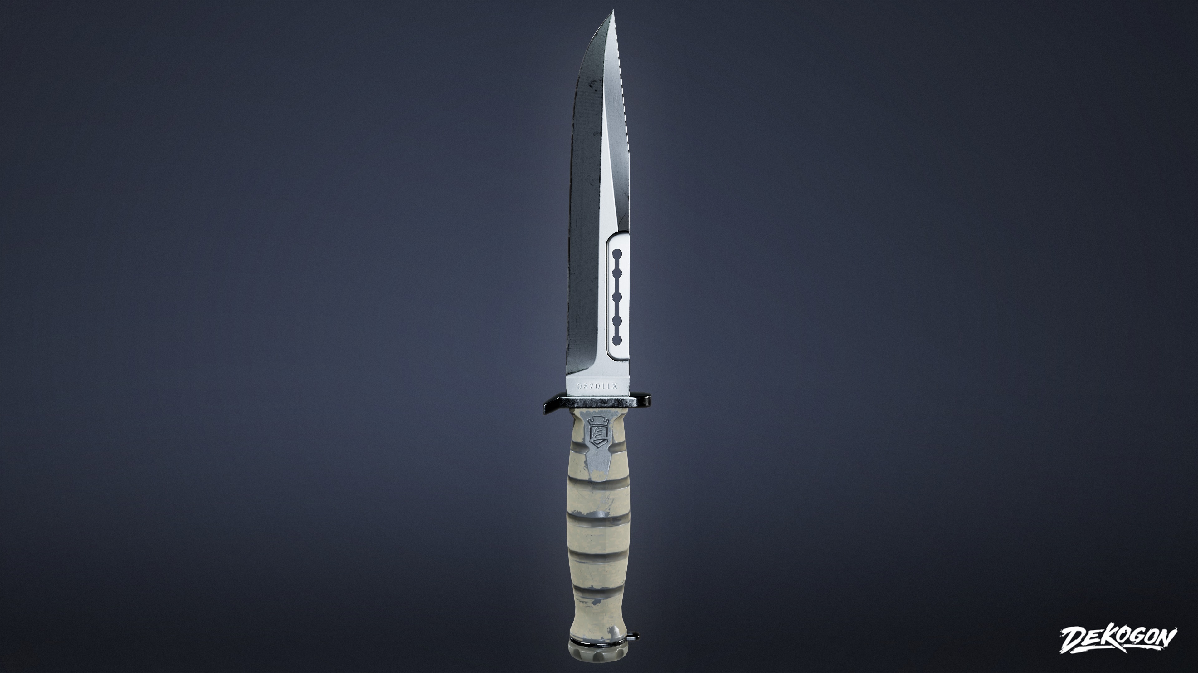 KNIVES - Knife Tactical 01 - LOW POLY Low-poly 3D model_2
