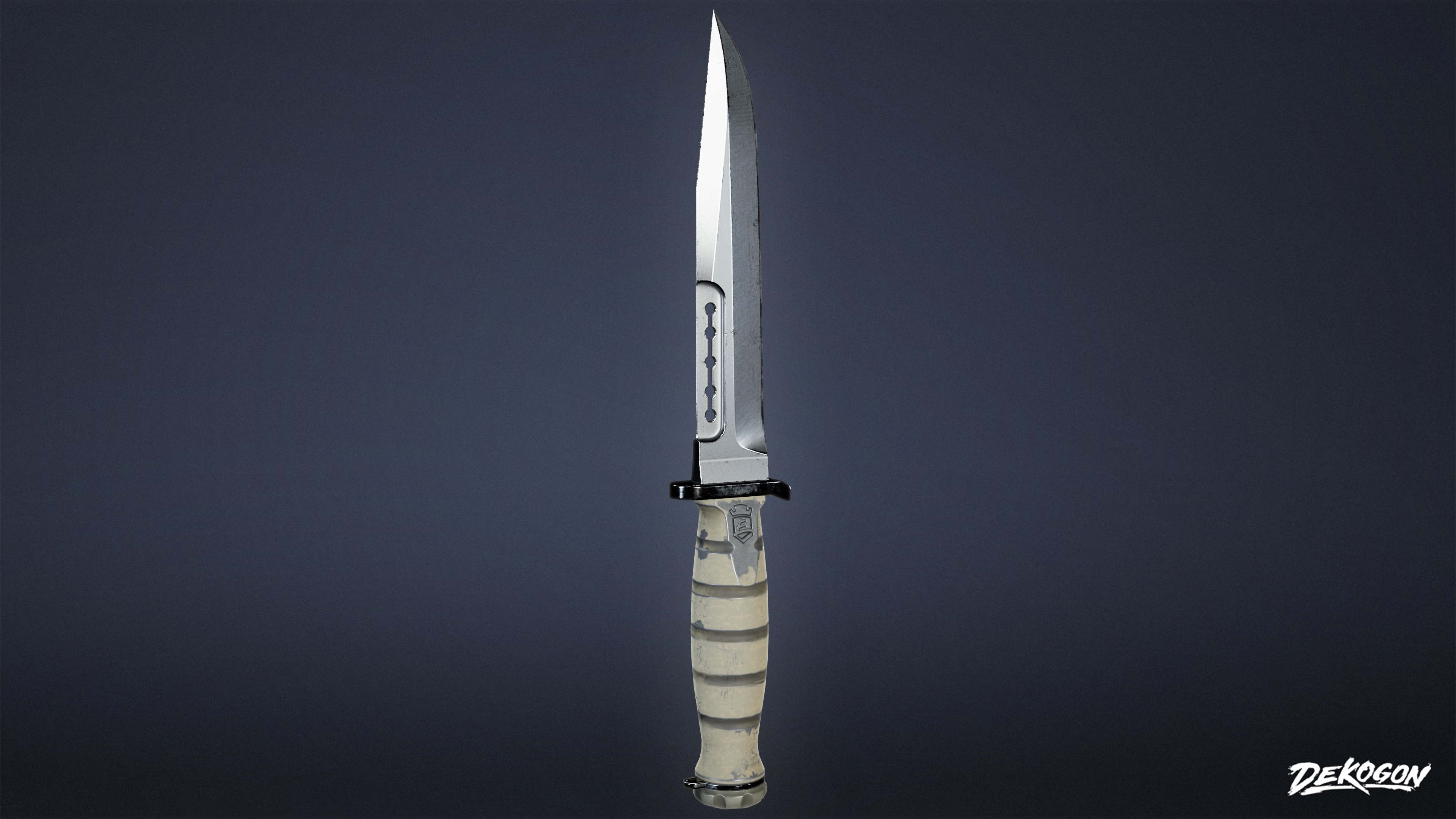 KNIVES - Knife Tactical 01 - LOW POLY Low-poly 3D model_1
