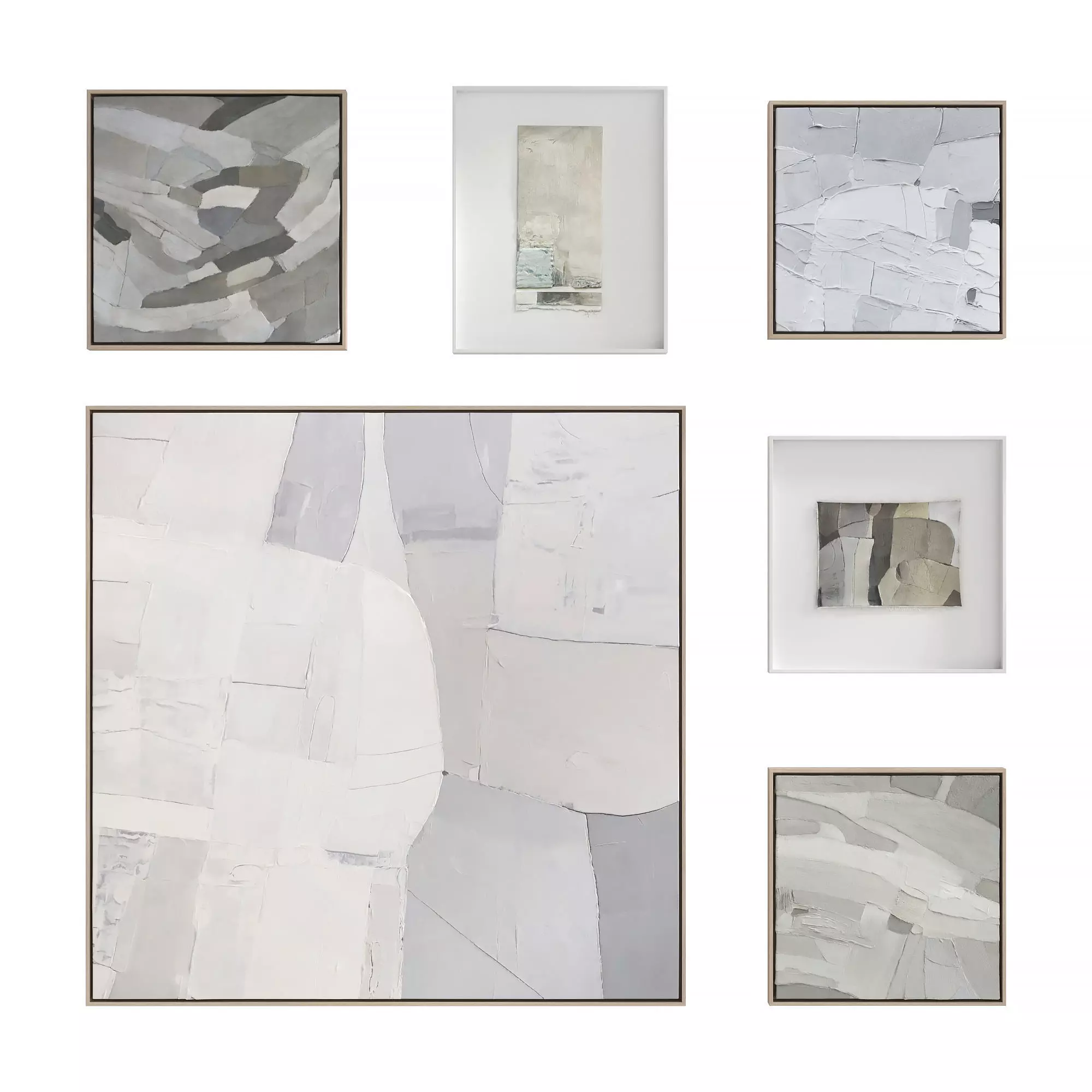 Abstract Painting Frame Set 06 3D model_0