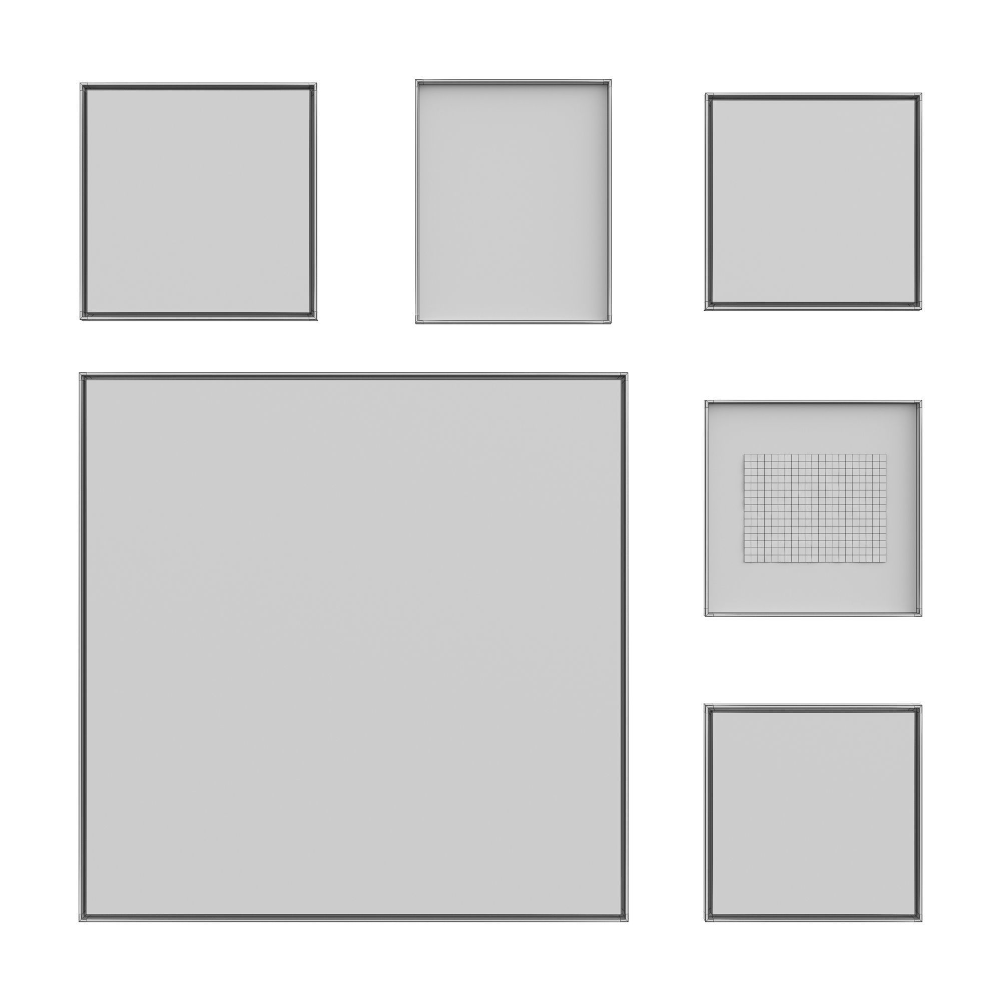 Abstract Painting Frame Set 06 3D model_8