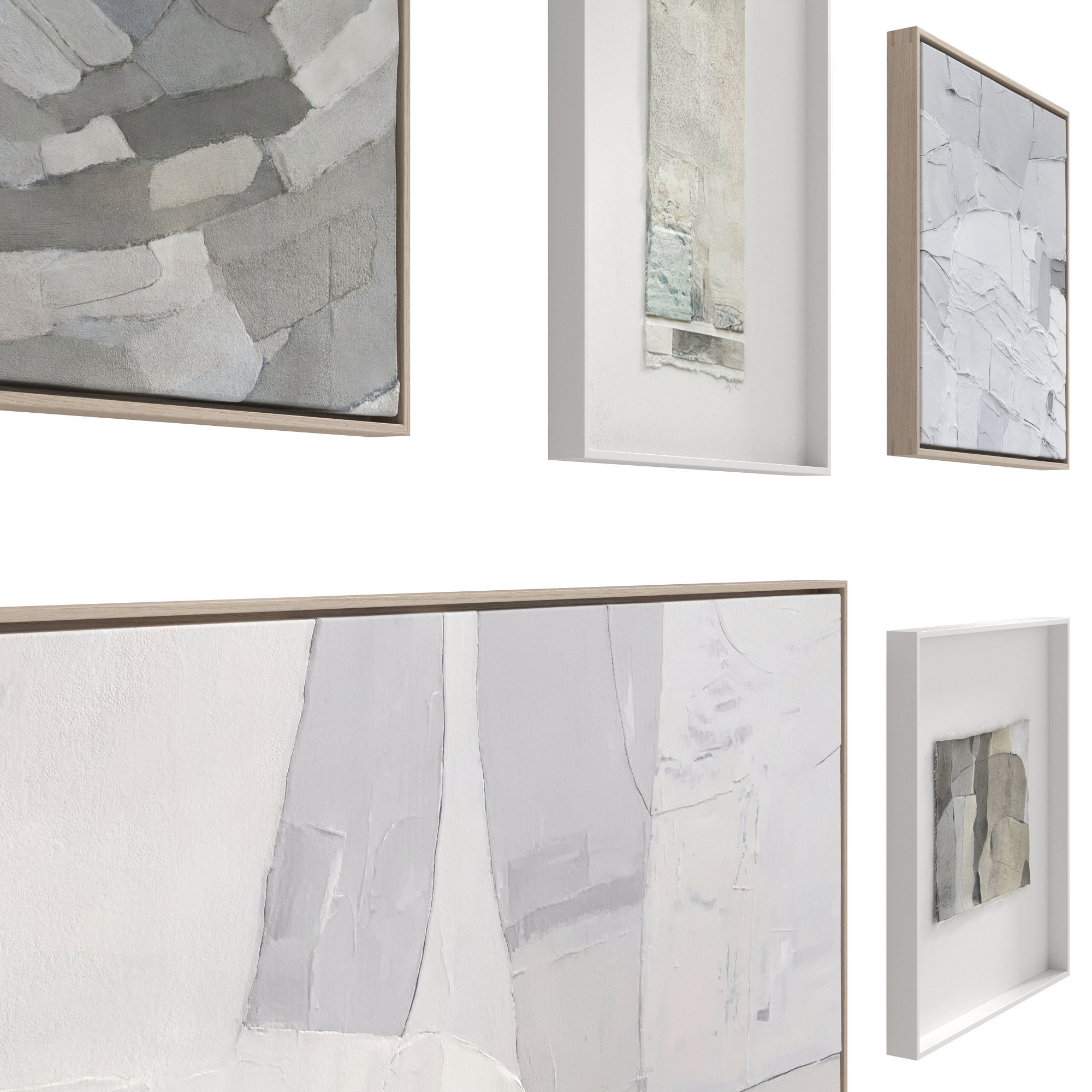 Abstract Painting Frame Set 06 3D model_4