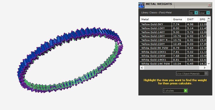 Baguette Diamond Bracelet 3D print model_4