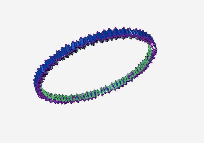 Baguette Diamond Bracelet 3D print model_2