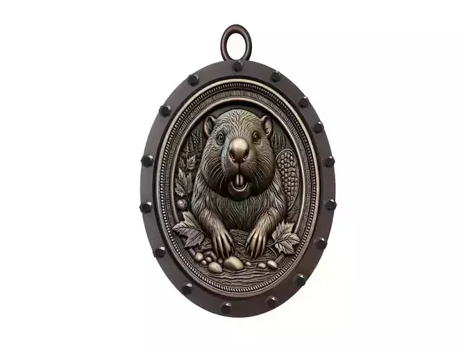 Beaver Animal Pendant
