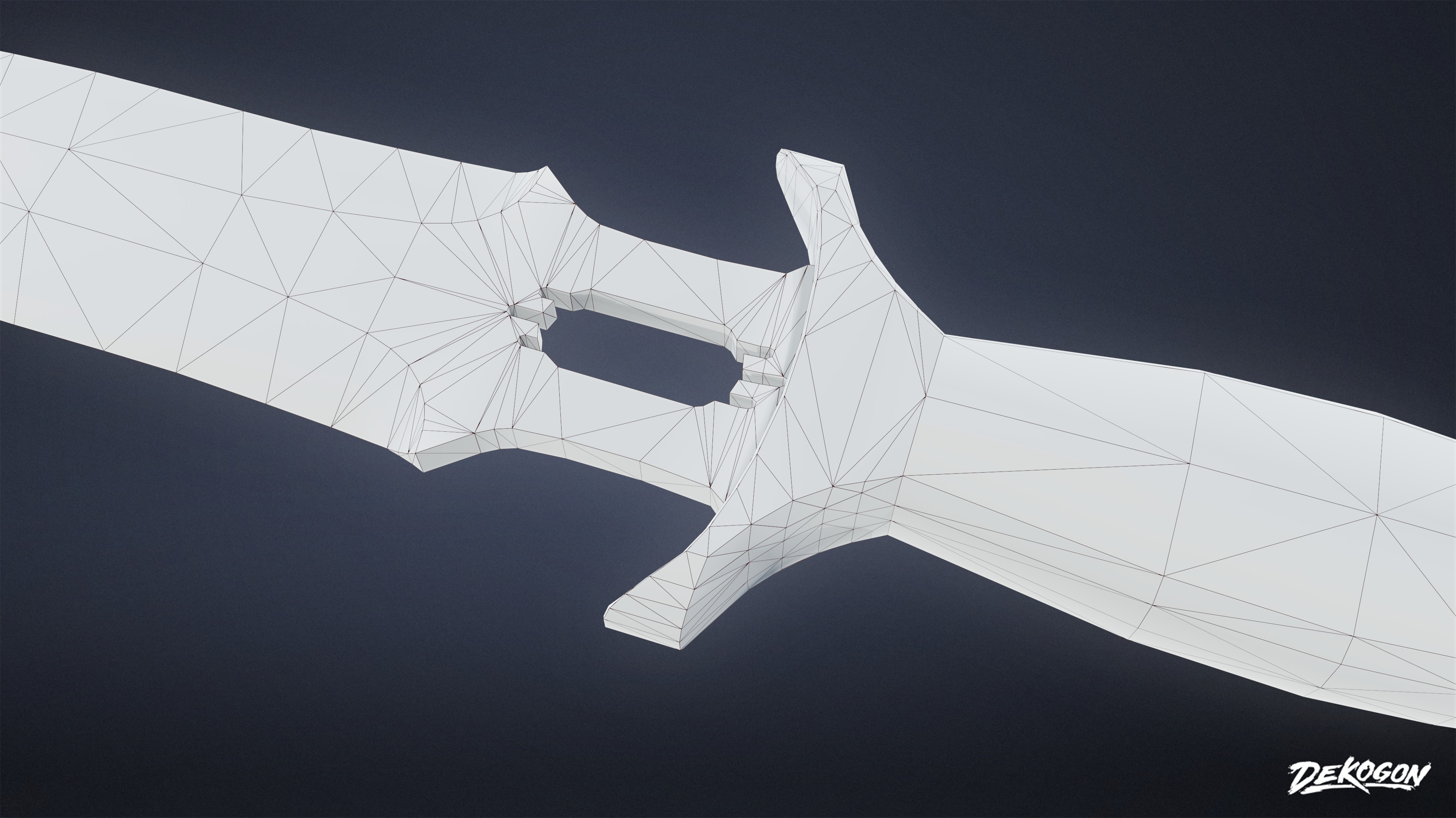KNIVES - Knife Tactical 03 - LOW POLY Low-poly 3D model_7
