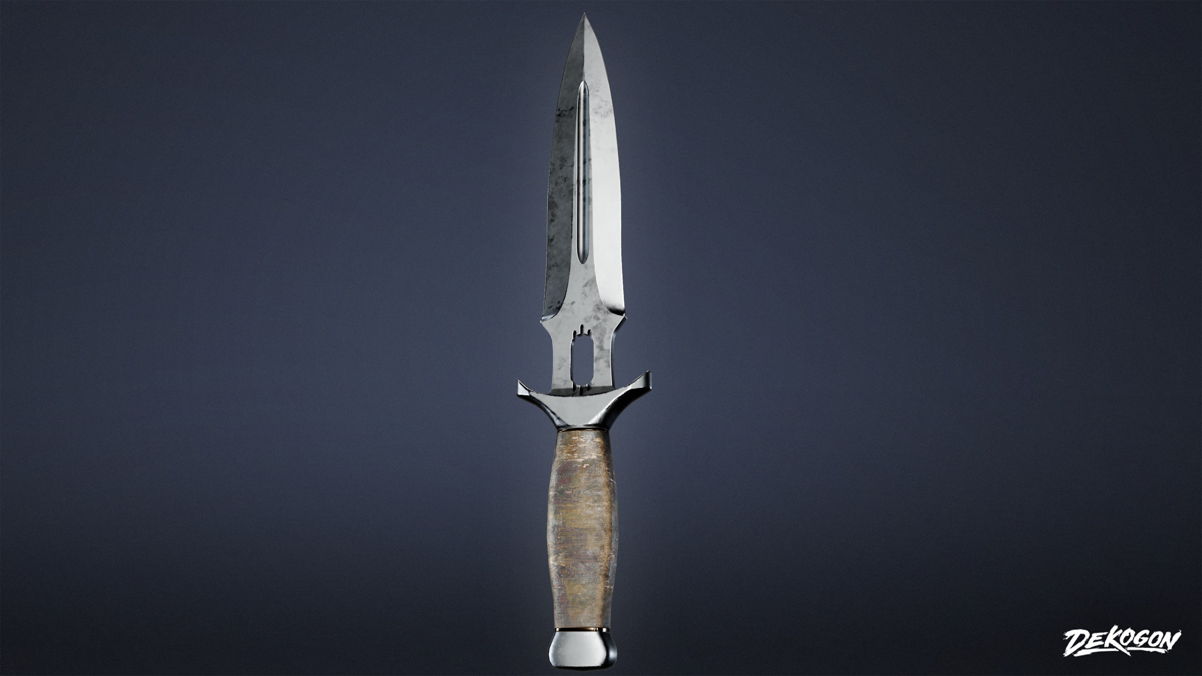 KNIVES - Knife Tactical 03 - LOW POLY Low-poly 3D model_2