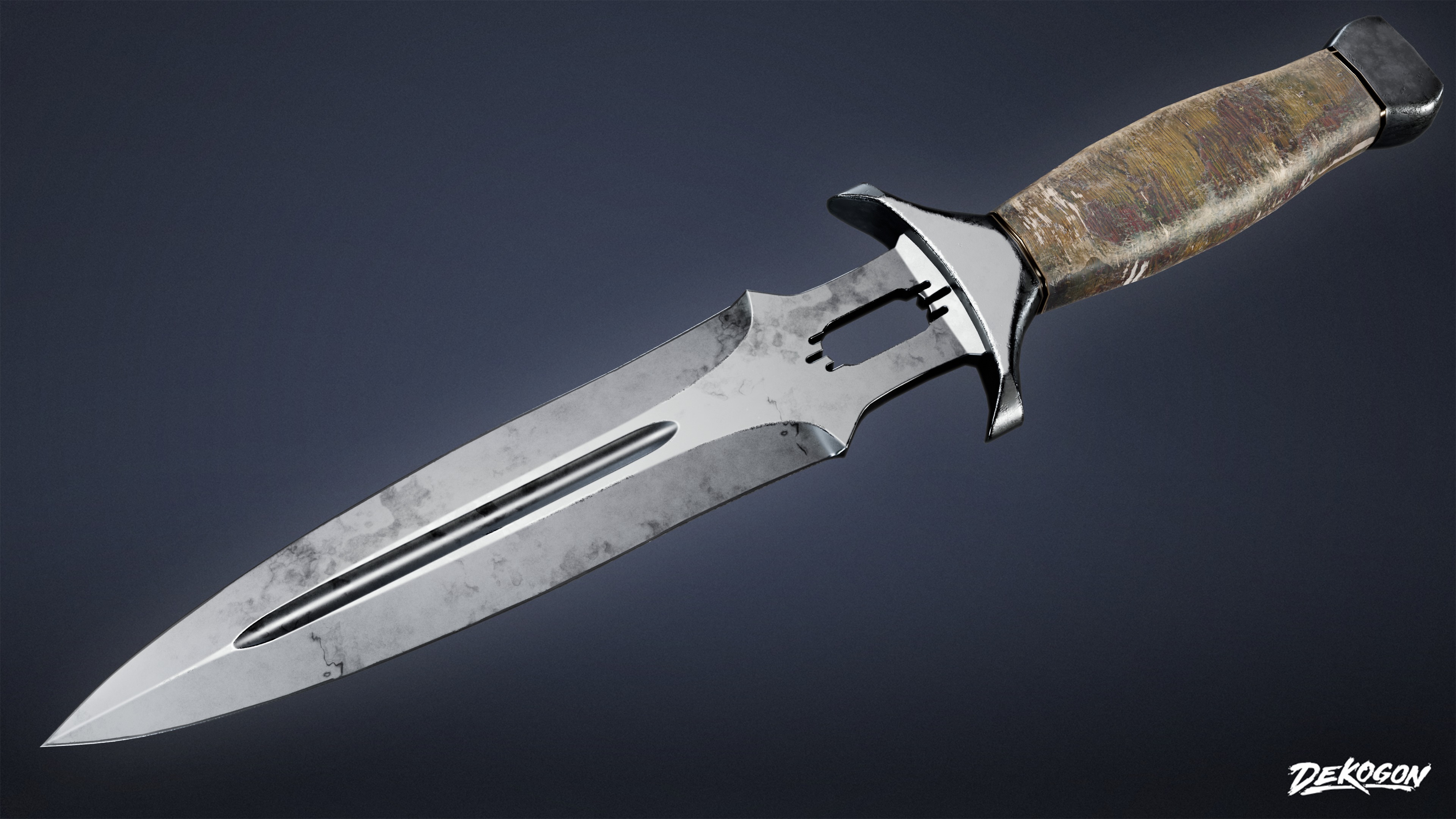 KNIVES - Knife Tactical 03 - LOW POLY Low-poly 3D model_5