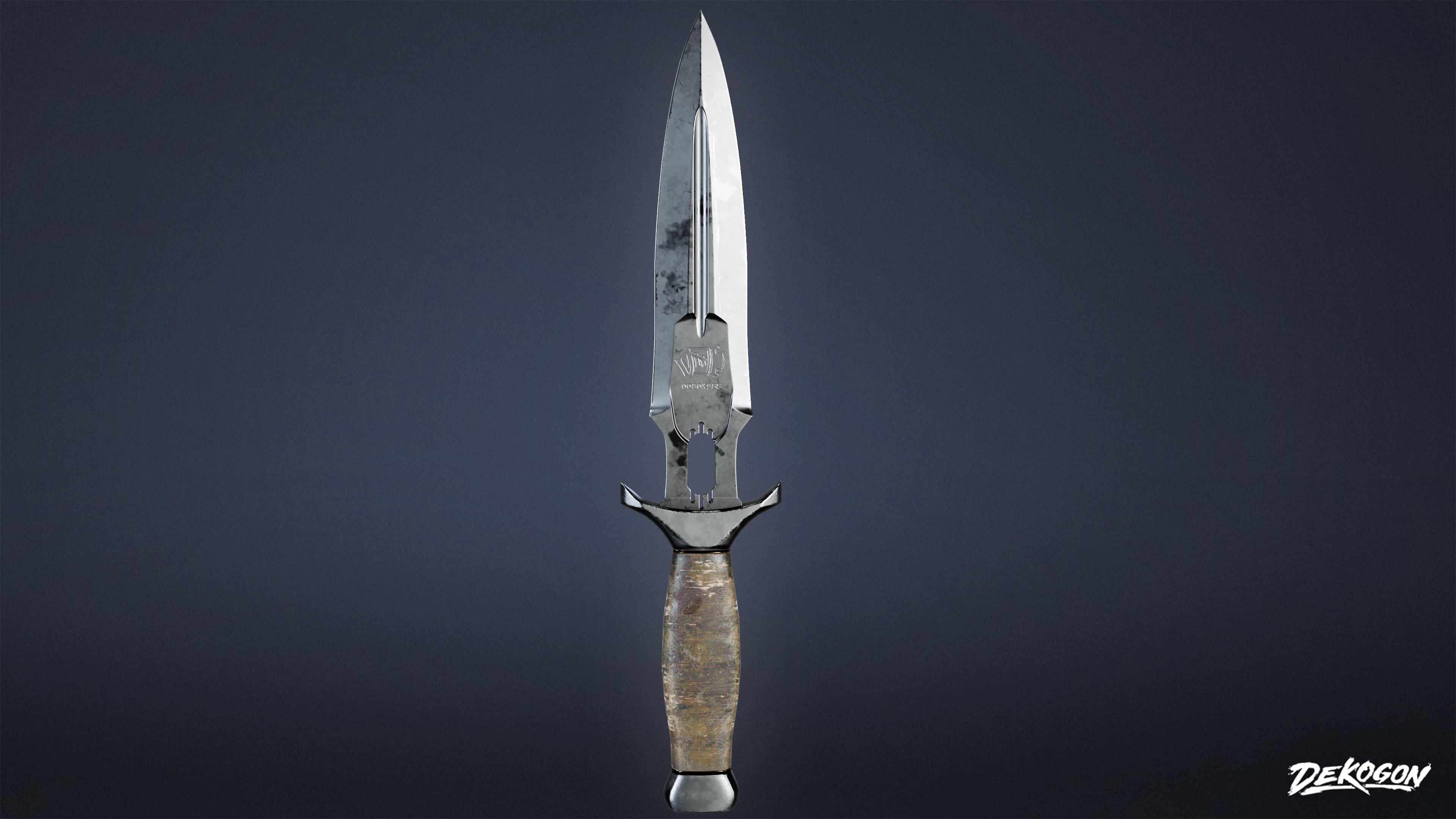 KNIVES - Knife Tactical 03 - LOW POLY Low-poly 3D model_1