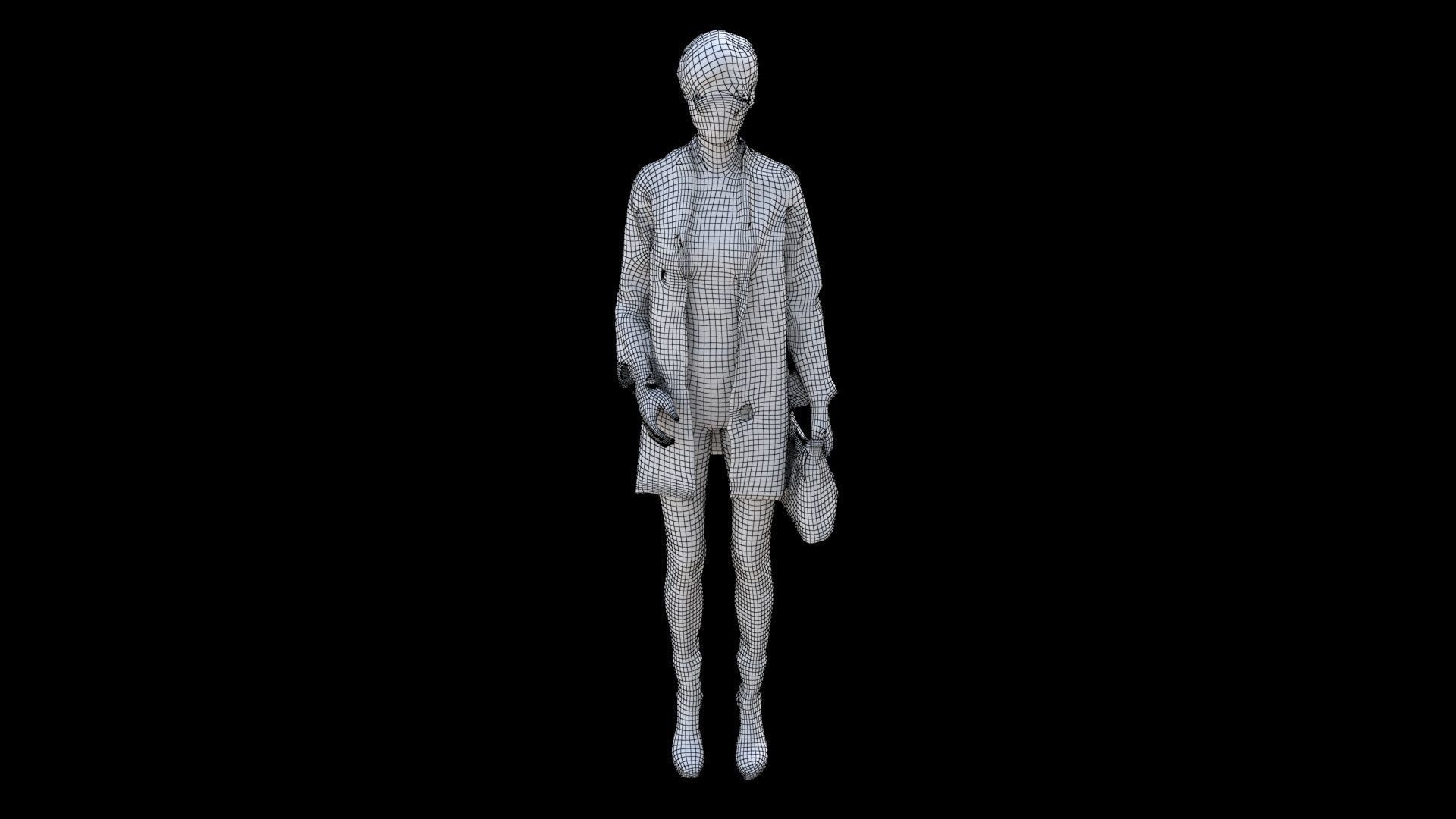 woman Statement Outerwear 3D model_6