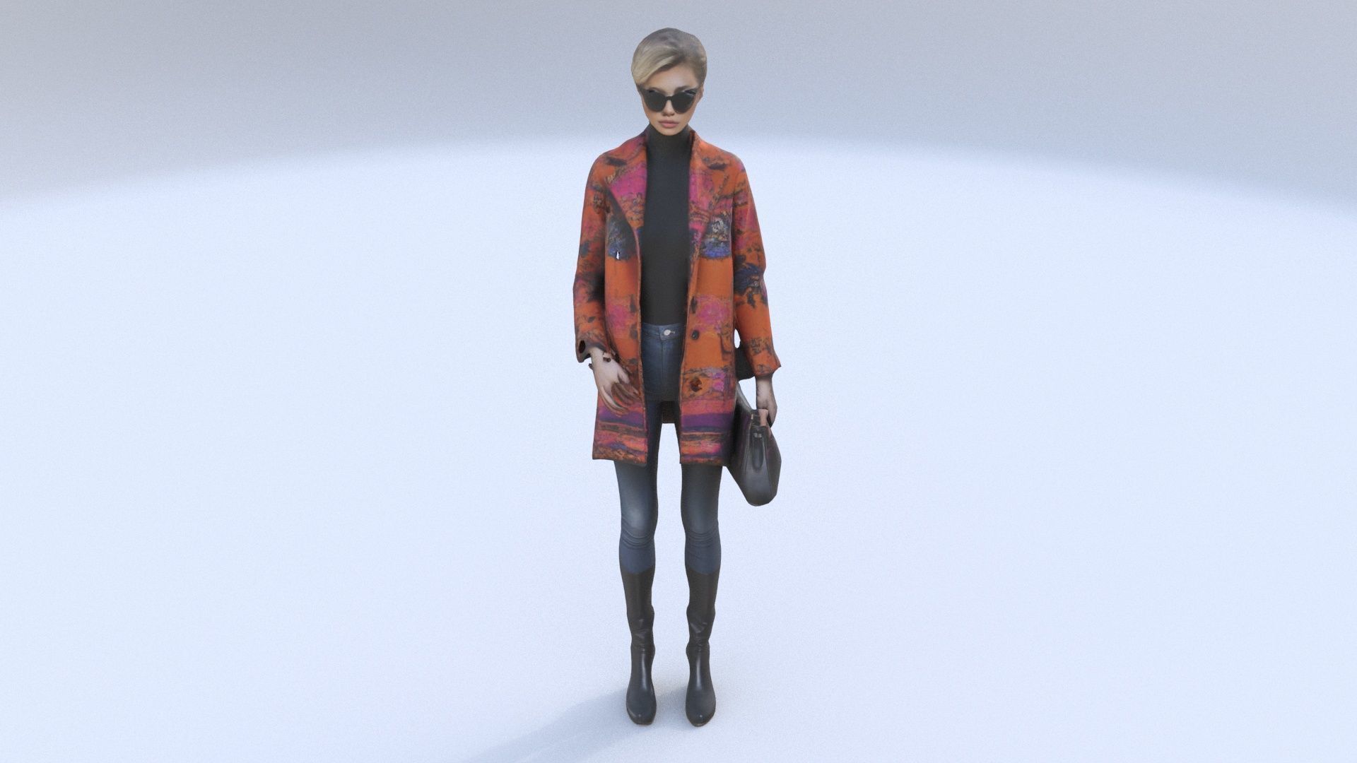 woman Statement Outerwear 3D model_1