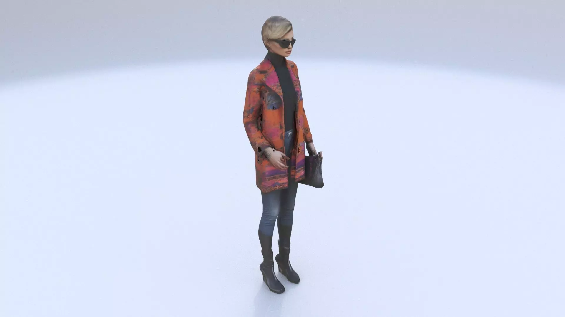 woman Statement Outerwear 3D model_0