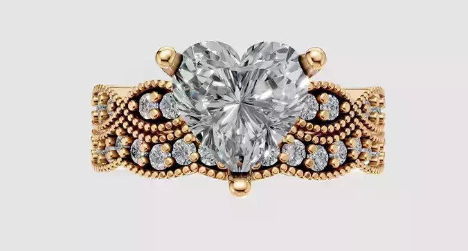 Heart Engagement Ring