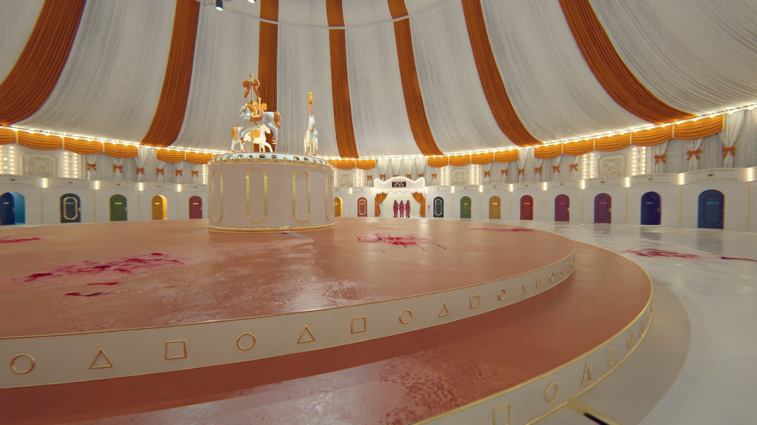 Squid Game Arena Mingle Carousel Scene 3D model_10