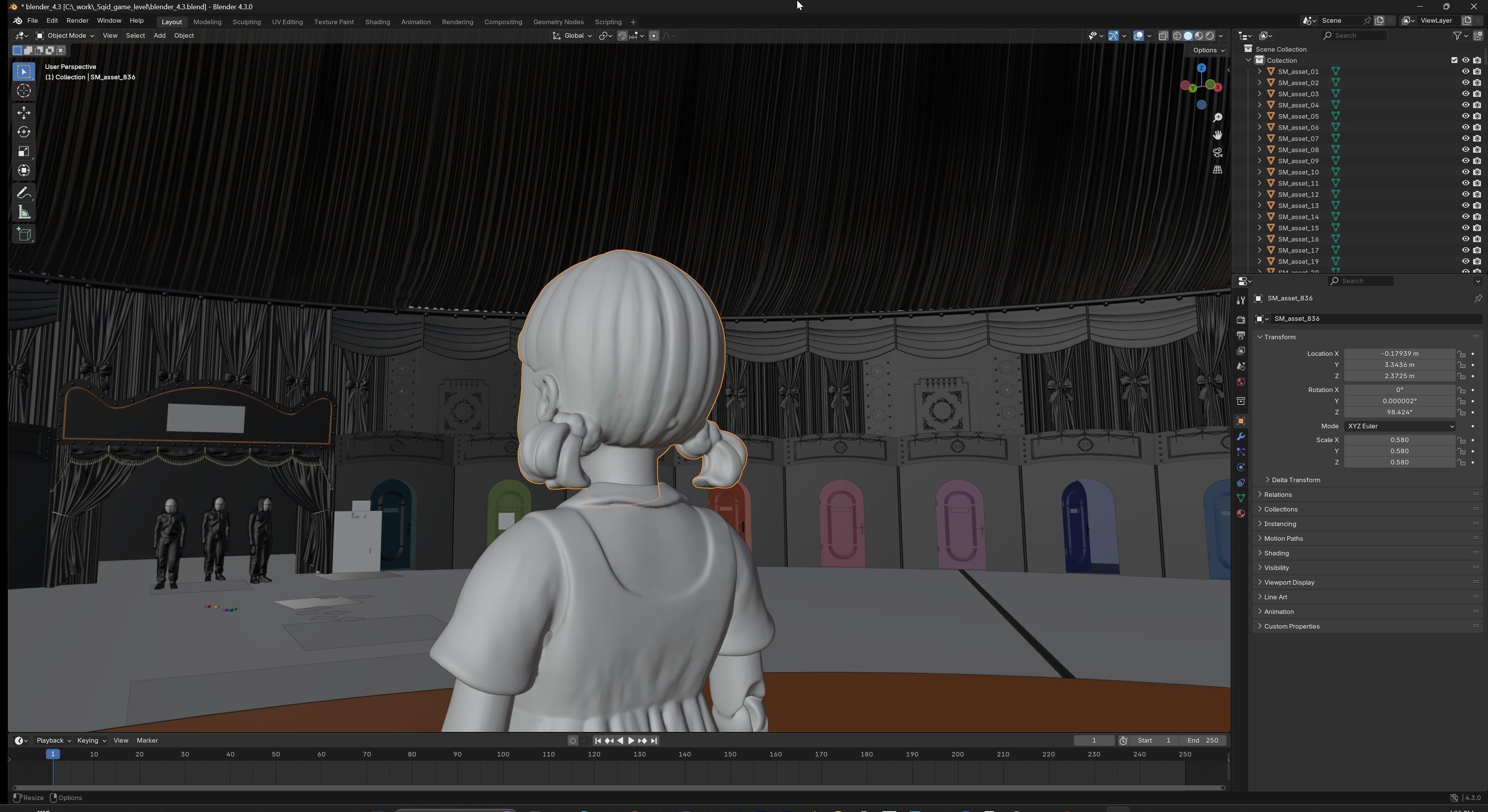 Squid Game Arena Mingle Carousel Scene 3D model_58