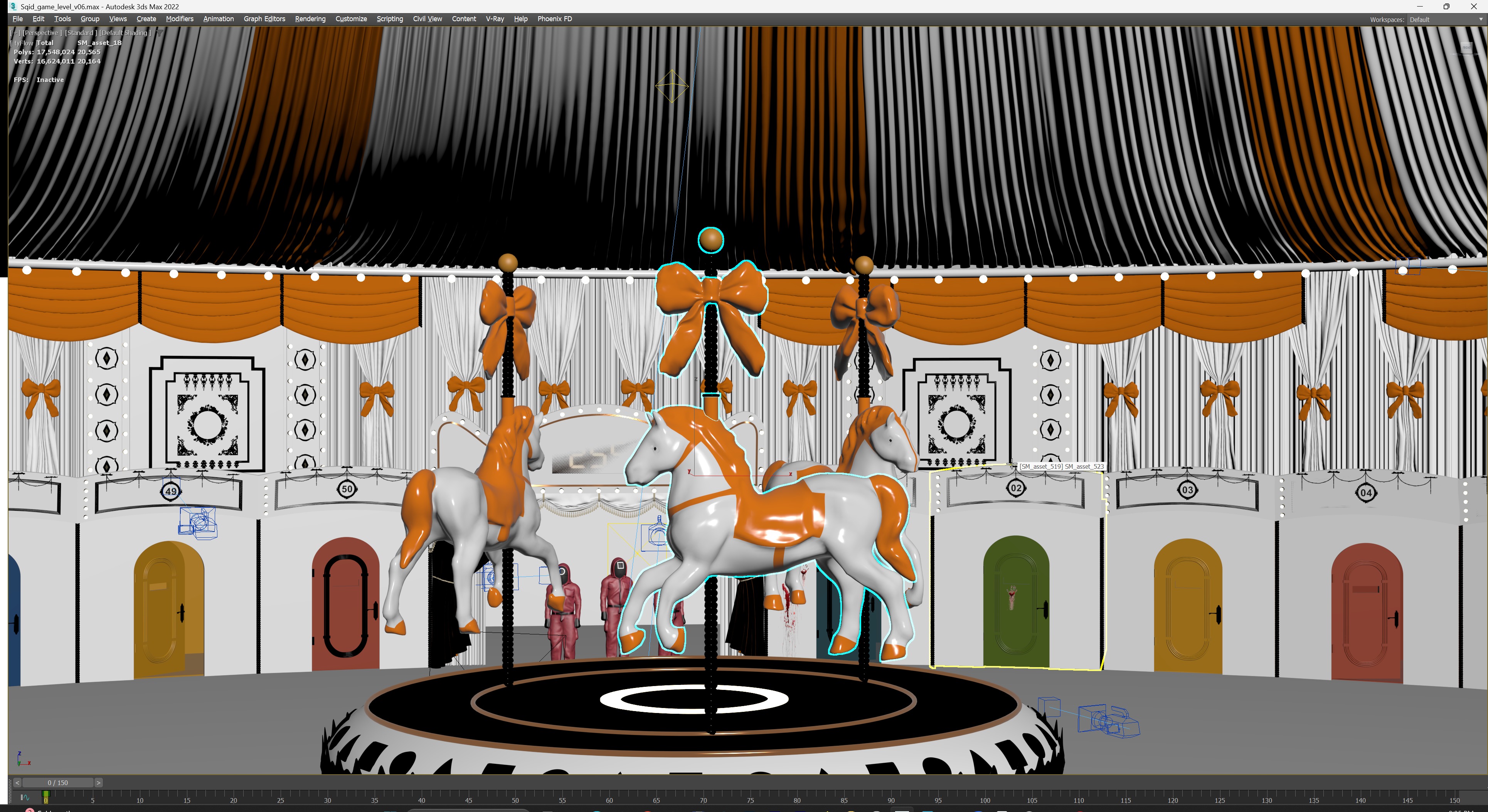 Squid Game Arena Mingle Carousel Scene 3D model_34