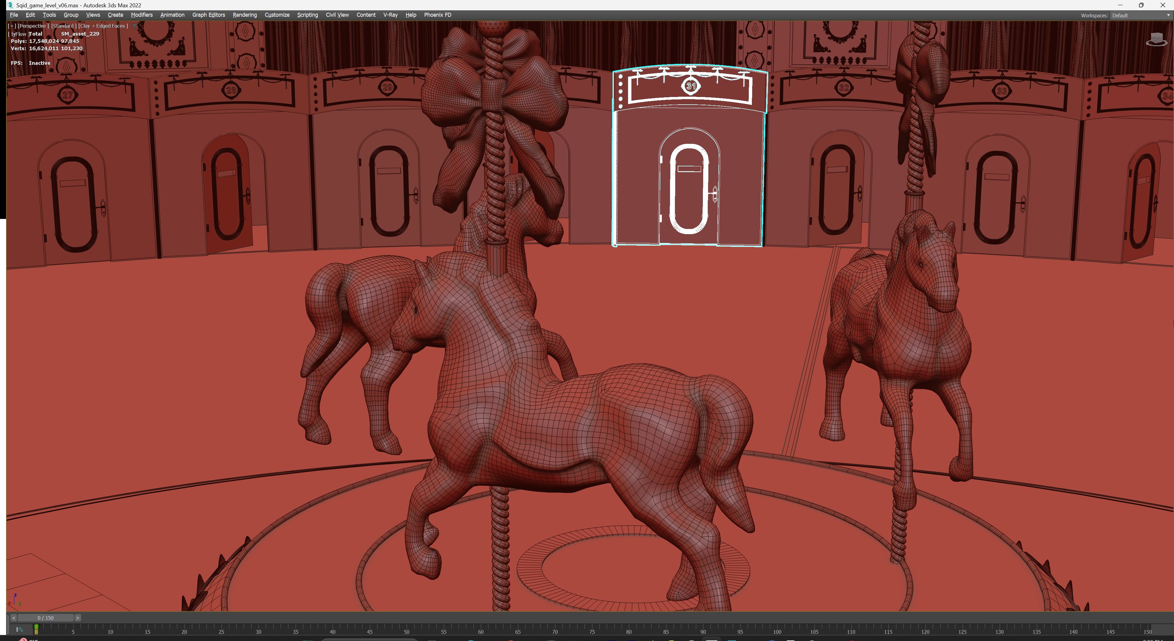 Squid Game Arena Mingle Carousel Scene 3D model_52