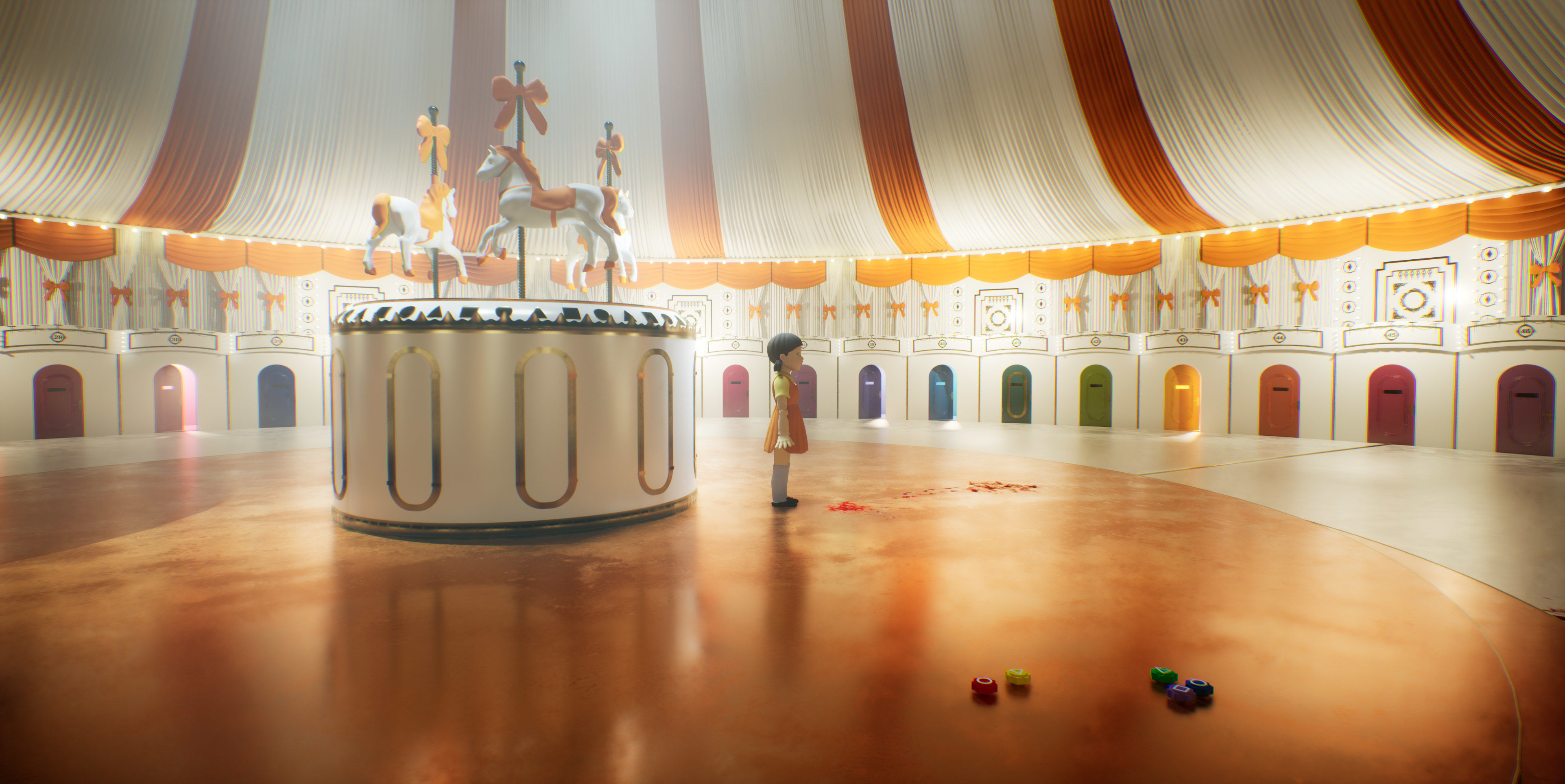 Squid Game Arena Mingle Carousel Scene 3D model_33