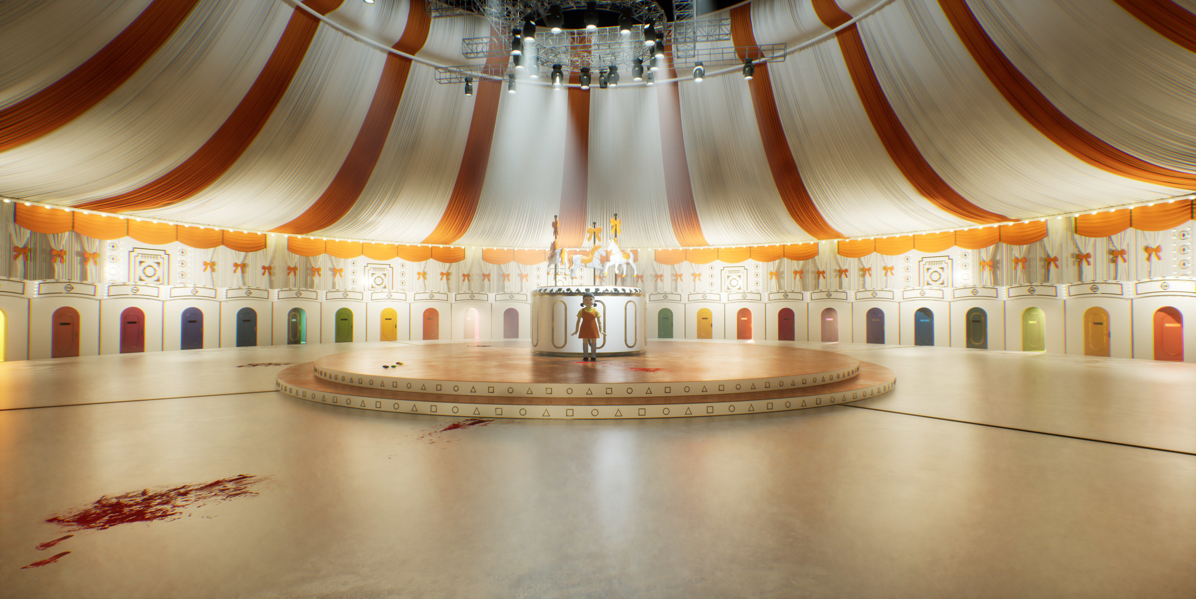 Squid Game Arena Mingle Carousel Scene 3D model_21